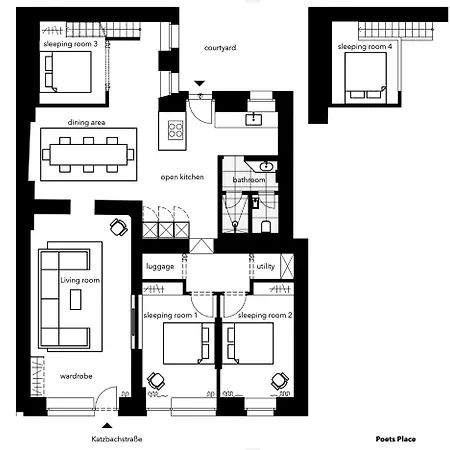 Poets Place Design In Kreuzberg - Space For 8 Persons *